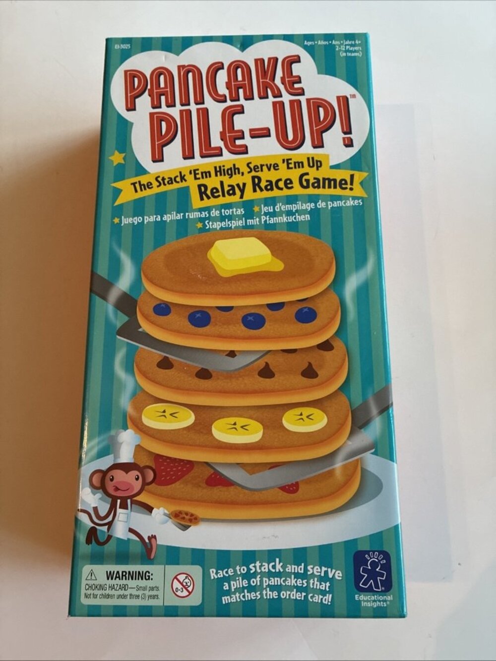 Educational Insights Pancake Pile Up Game Box Only Griddle Board Replacement